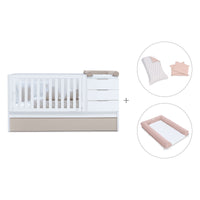 Cuna convertible 70x140 cm blanca/beige · Sero More K546-M7753