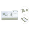 Cuna convertible 70x140 cm blanca/verde-oliva · Sero More K546-M7756
