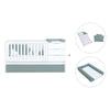 Cuna convertible 70x140 cm blanca/eucalipto · Sero More Eucalyptus K546-M7757