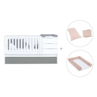 Cuna convertible 70x140 cm blanca/antracita · Sero More Antracita K546-M7758