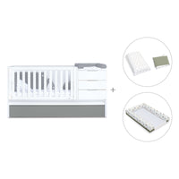 Cuna convertible 70x140 cm blanca/antracita · Sero More Antracita K546-M7758