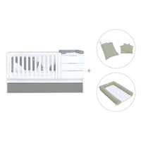 Cuna convertible 70x140 cm blanca/antracita · Sero More Antracita K546-M7758