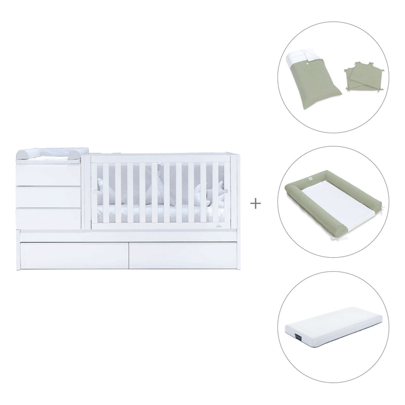 Cuna convertible 70x140 cm blanca · Sero Kubo K551-M7700