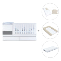 Cuna convertible 70x140 cm blanca/antracita · Sero Kubo Antracita K551-M7758