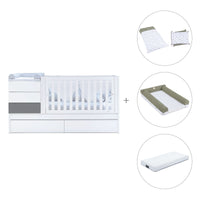 Cuna convertible 70x140 cm blanca/antracita · Sero Kubo Antracita K551-M7758