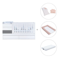 Cuna convertible 70x140 cm blanca/antracita · Sero Kubo Antracita K551-M7758