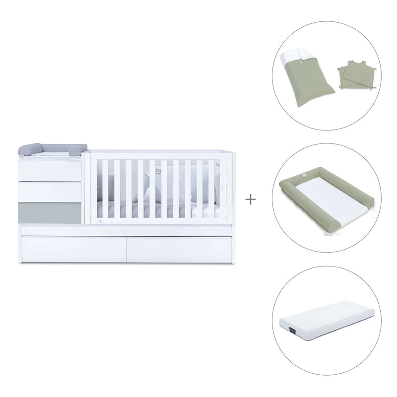 Cuna convertible 70x140 cm gris · Sero Kubo K551-M7778