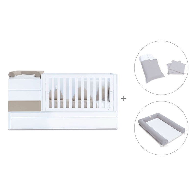 Cuna convertible 70x140 cm beige · Sero Kubo K551-M7753