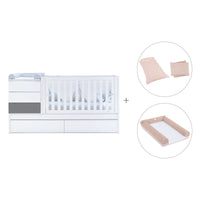 Cuna convertible 70x140 cm blanca/antracita · Sero Kubo Antracita K551-M7758