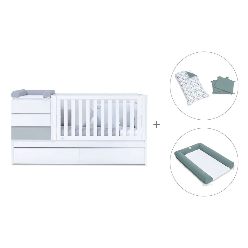 Cuna convertible 70x140 cm gris · Sero Kubo K551-M7778