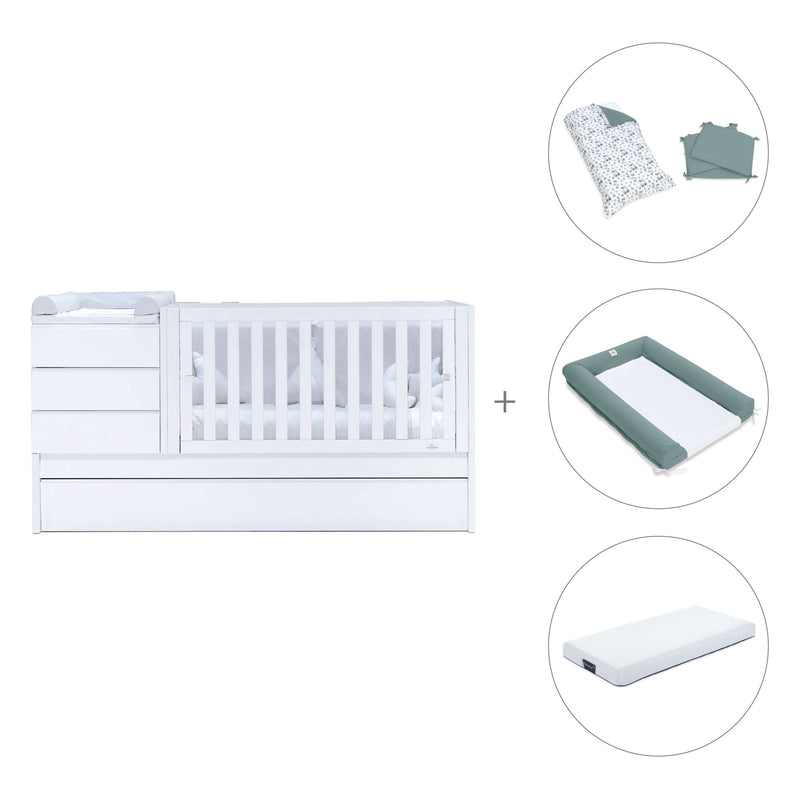 Cuna convertible 70x140 cm blanca · Sero Kubo K551-M7700