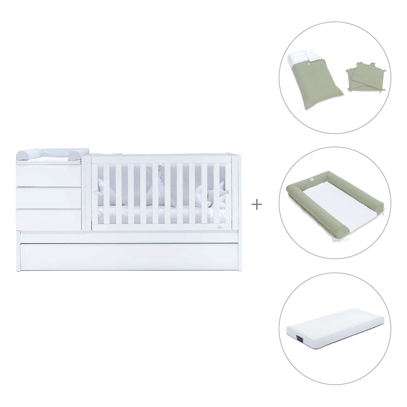 Cuna convertible 70x140 cm blanca · Sero Kubo K551-M7700
