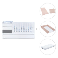 Cuna convertible 70x140 cm blanca/antracita · Sero Kubo Antracita K551-M7758