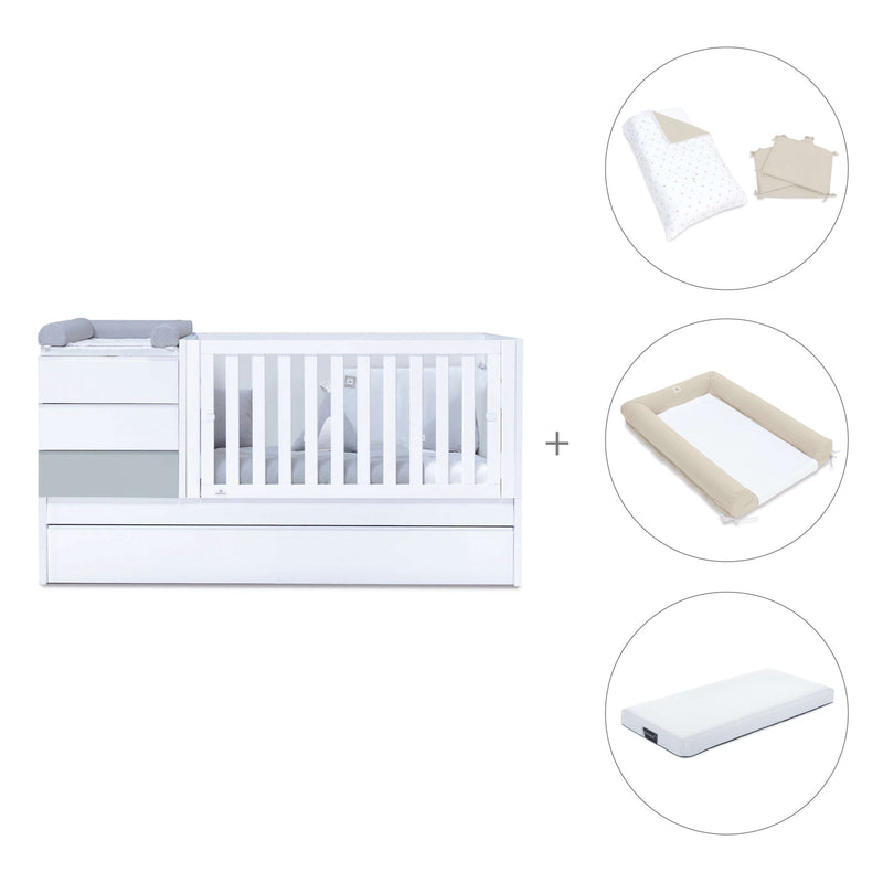 Cuna convertible 70x140 cm gris · Sero Kubo K551-M7778