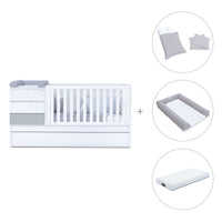 Cuna convertible 70x140 cm gris · Sero Kubo K551-M7778