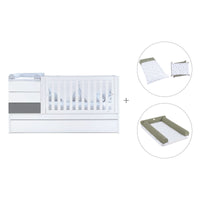 Cuna convertible 70x140 cm blanca/antracita · Sero Kubo Antracita K551-M7758