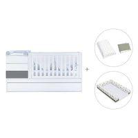 Cuna convertible 70x140 cm blanca/antracita · Sero Kubo Antracita K551-M7758