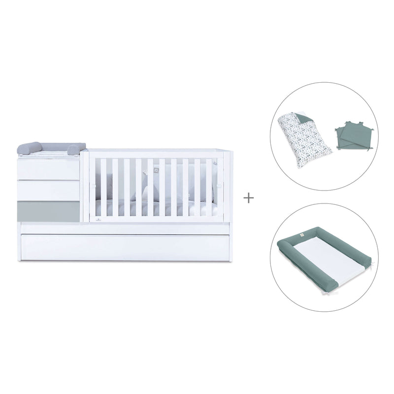 Cuna convertible 70x140 cm gris · Sero Kubo K551-M7778