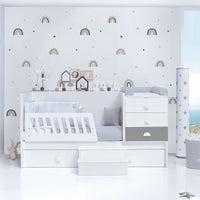 Cuna convertible 70x140 cm blanca/antracita · Sero Bubble Antracita K554-M7758