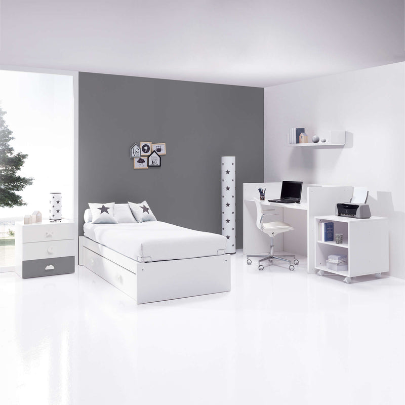 Cuna convertible 70x140 cm blanca/antracita · Sero Bubble Antracita K554-M7758