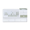 Cuna convertible 70x140 cm blanca/verde-oliva · Sero Bubble Erba K554-M7756