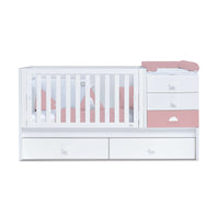 Cuna convertible 70x140 cm blanca/rosa · Sero Bubble Quarzo K554-M7759
