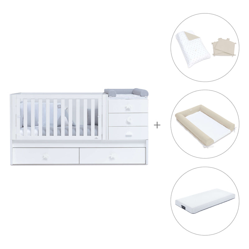 Cuna convertible 70x140 cm en blanco · Sero Bubble K554-M7700