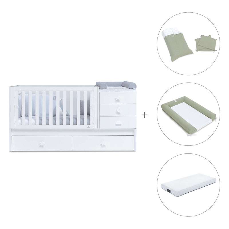 Cuna convertible 70x140 cm en blanco · Sero Bubble K554-M7700