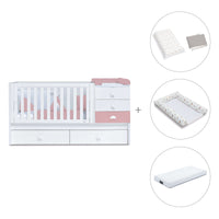 Cuna convertible 70x140 cm blanca/rosa · Sero Bubble Quarzo K554-M7759