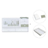 Cuna convertible 70x140 cm blanca/verde-oliva · Sero Bubble Erba K554-M7756