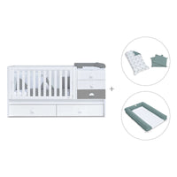 Cuna convertible 70x140 cm blanca/antracita · Sero Bubble Antracita K554-M7758