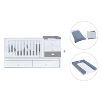 Cuna convertible 70x140 cm blanca/antracita · Sero Bubble Antracita K554-M7758