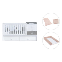 Cuna convertible 70x140 cm blanca/antracita · Sero Bubble Antracita K554-M7758