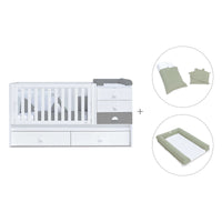 Cuna convertible 70x140 cm blanca/antracita · Sero Bubble Antracita K554-M7758