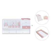 Cuna convertible 70x140 cm blanca/rosa · Sero Bubble Quarzo K554-M7759