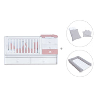 Cuna convertible 70x140 cm blanca/rosa · Sero Bubble Quarzo K554-M7759