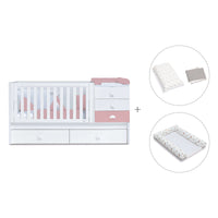 Cuna convertible 70x140 cm blanca/rosa · Sero Bubble Quarzo K554-M7759