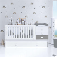 Cuna convertible 70x140 cm blanca/antracita · Sero Bubble Antracita K554-M7758