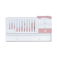 Cuna convertible 70x140 cm blanca/rosa · Sero Bubble Quarzo K554-M7759