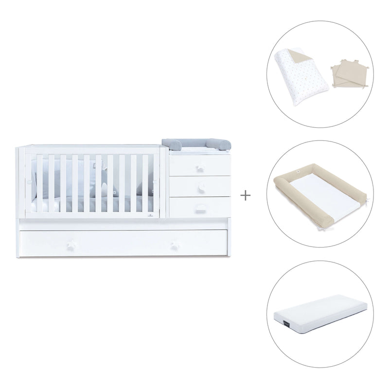 Cuna convertible 70x140 cm en blanco · Sero Bubble K554-M7700