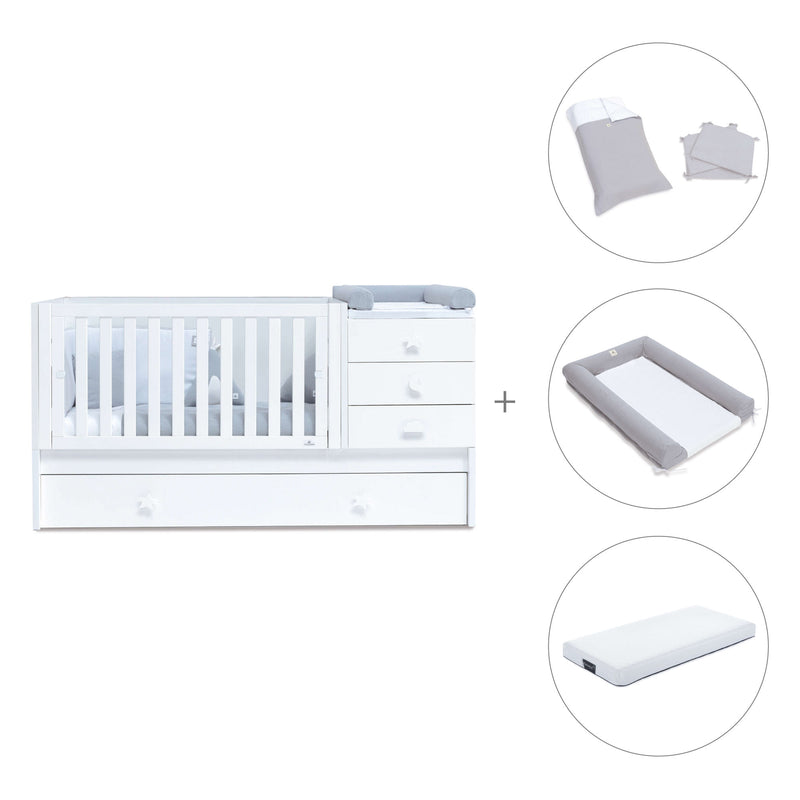 Cuna convertible 70x140 cm en blanco · Sero Bubble K554-M7700
