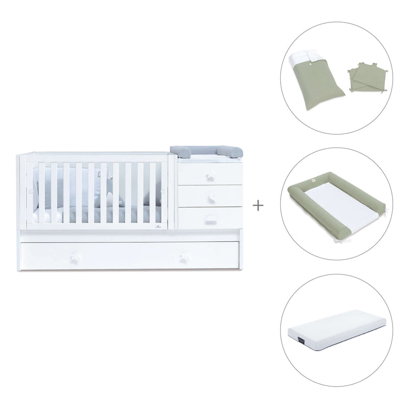 Cuna convertible 70x140 cm en blanco · Sero Bubble K554-M7700