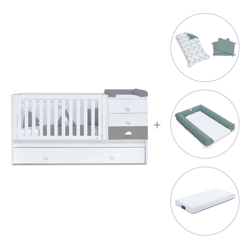 Cuna convertible 70x140 cm blanca/antracita · Sero Bubble Antracita K554-M7758