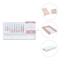 Cuna convertible 70x140 cm blanca/rosa · Sero Bubble Quarzo K554-M7759
