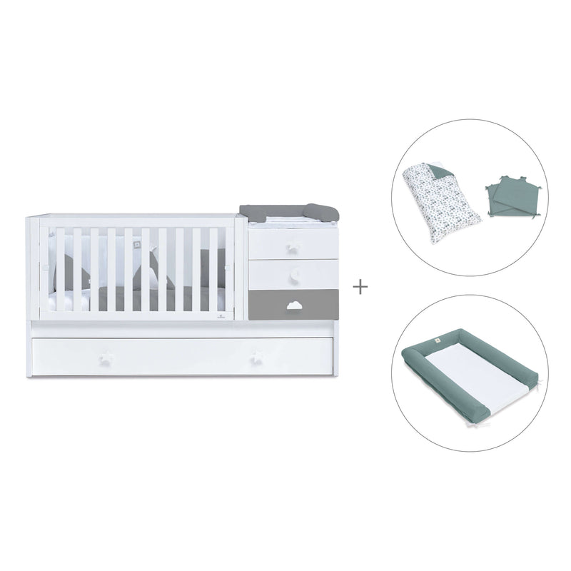 Cuna convertible 70x140 cm blanca/antracita · Sero Bubble Antracita K554-M7758