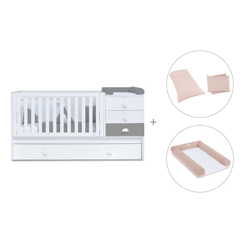 Cuna convertible 70x140 cm blanca/antracita · Sero Bubble Antracita K554-M7758