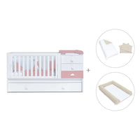 Cuna convertible 70x140 cm blanca/rosa · Sero Bubble Quarzo K554-M7759