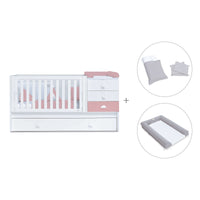 Cuna convertible 70x140 cm blanca/rosa · Sero Bubble Quarzo K554-M7759