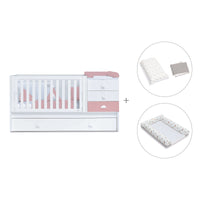 Cuna convertible 70x140 cm blanca/rosa · Sero Bubble Quarzo K554-M7759