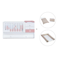 Cuna convertible 70x140 cm blanca/rosa · Sero Bubble Quarzo K554-M7759